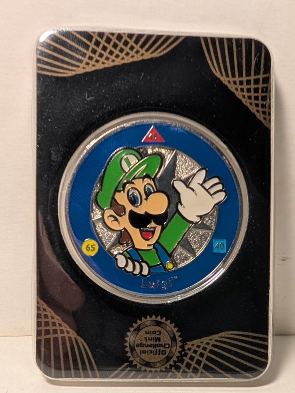 Nintendo Mario Luigi Challenge Mint Coin Official Enterplay 2016 Token